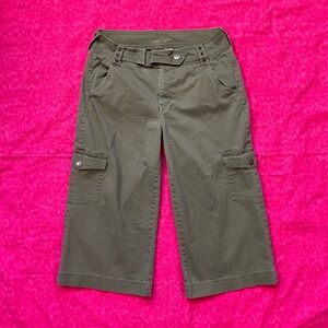 Olive Green Cargo Capris